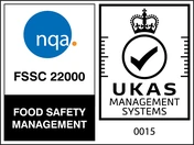 FSSC 22000, certified by NQA and accredited by UKAS